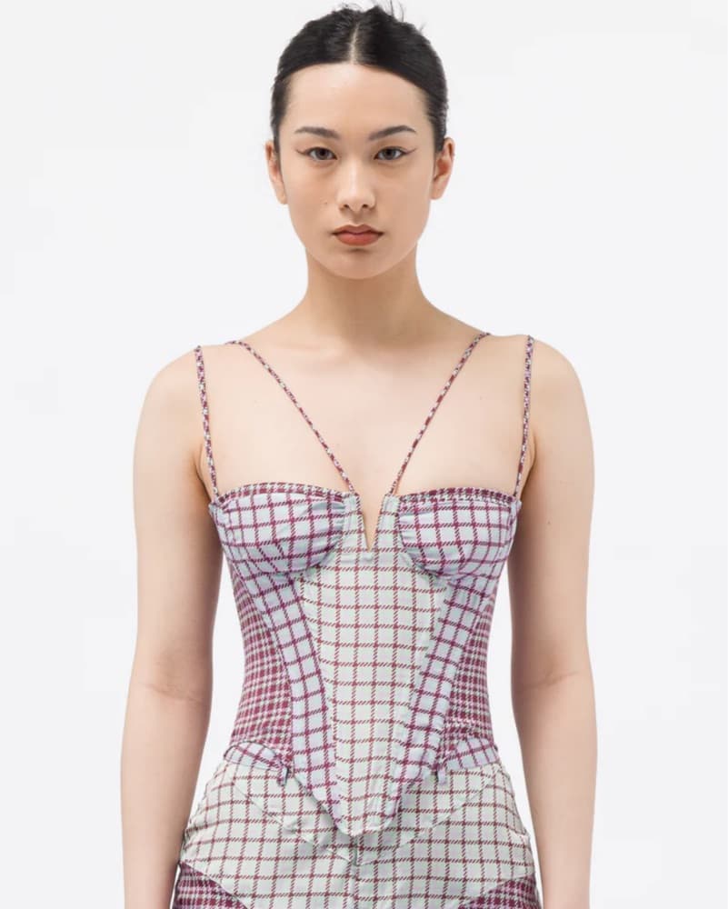 Miaou Plaid Apex Corset - Image 1