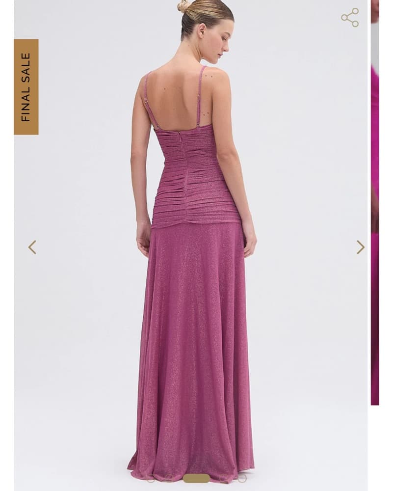 Patbo Metallic plunge Dress - Image 2