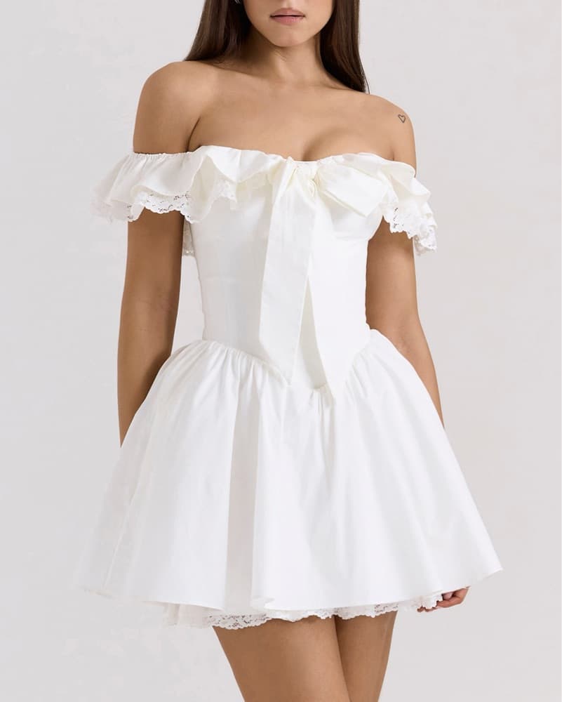 House of CB Jaide white corset dress - Image 1