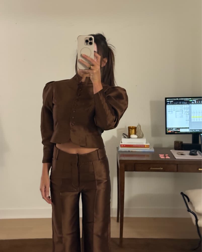 Destree Brown Blazer & Crop Pants  - Image 2