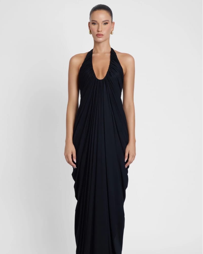 Stunning Halter Neck Maxi Mermaid Dress - Image 1