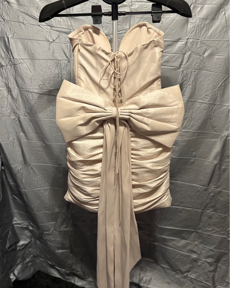 Designer Sample Corset dress w/ Bow - Image 1