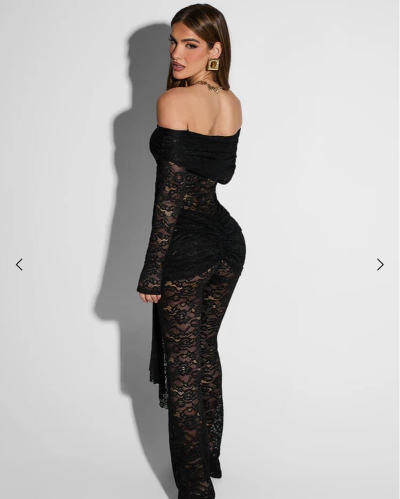 Black Lace Jumpsuit - Image 2