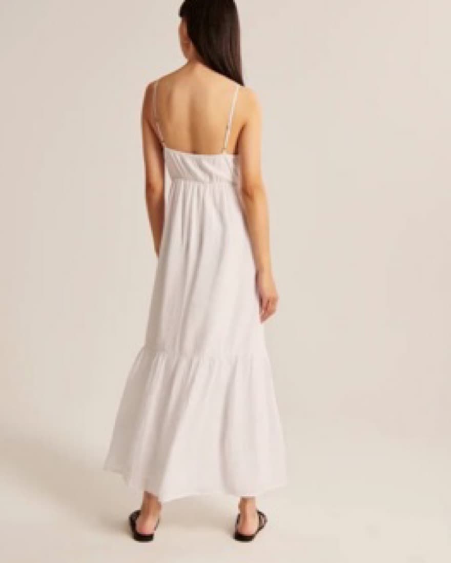 White Cutout Maxi Dress - Image 3