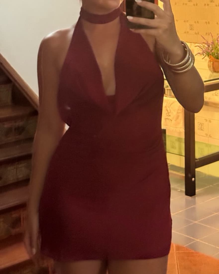 Maisie Mini Dress Cherry - Image 4