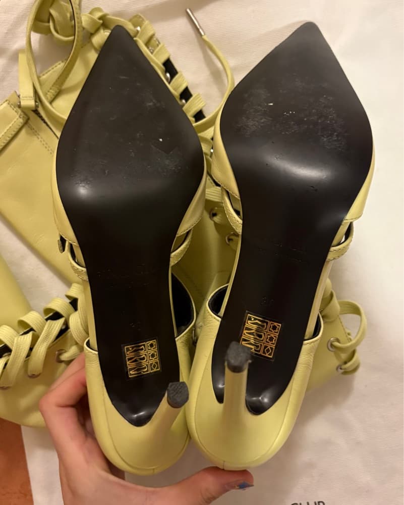 Fanci club OSTRICH LACE-UP BOOT HEELS - Image 2