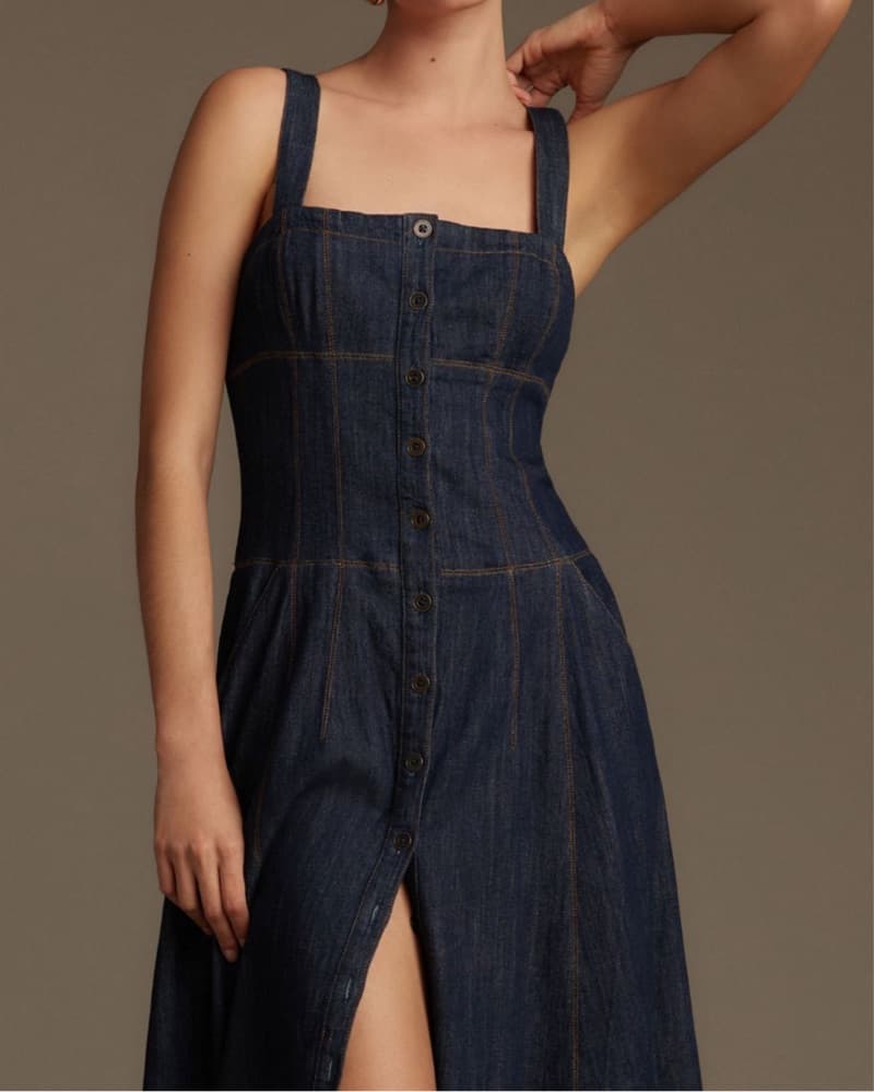 Anthropolgie Denim Midi Dress - Image 4