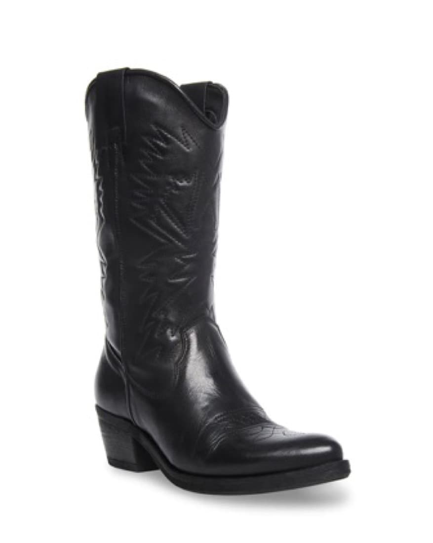 Black Cowboy Boots - Image 1