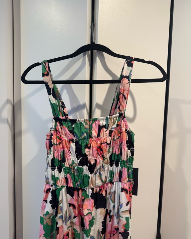 Vibrant Floral Midi Dress TH - Image 3