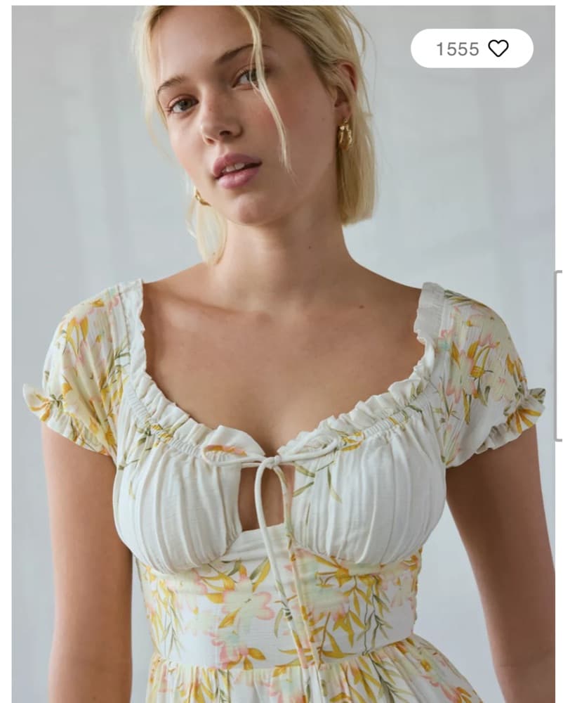 Milkmaid floral dress - Image 4