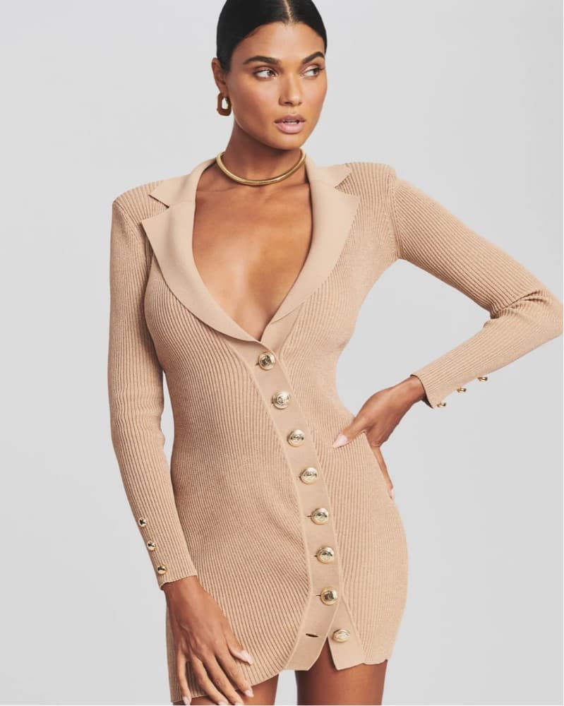 RETROFETE Mimi Rib Knit Dress - Image 1