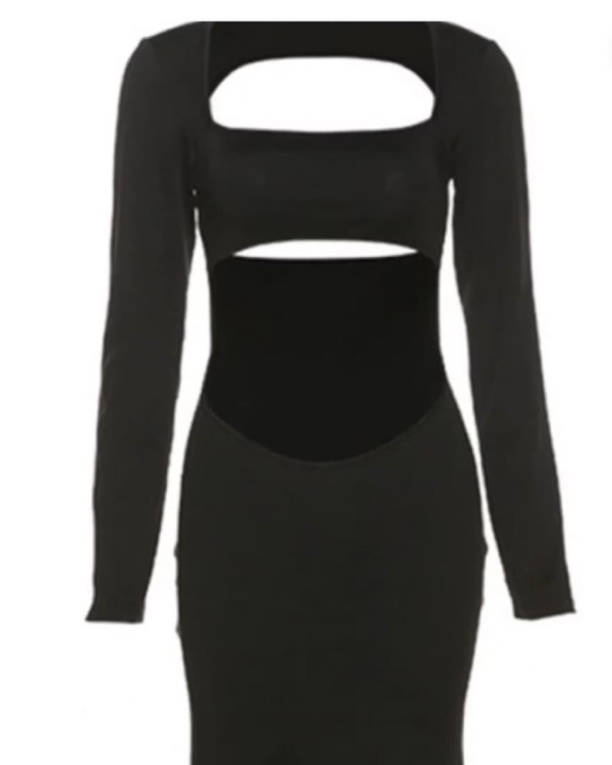 Licupiee Hollow Bodycon Dress - Image 2
