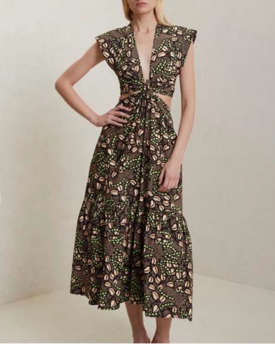 ALC Alexandria Midi Cutout Dress - Image 1