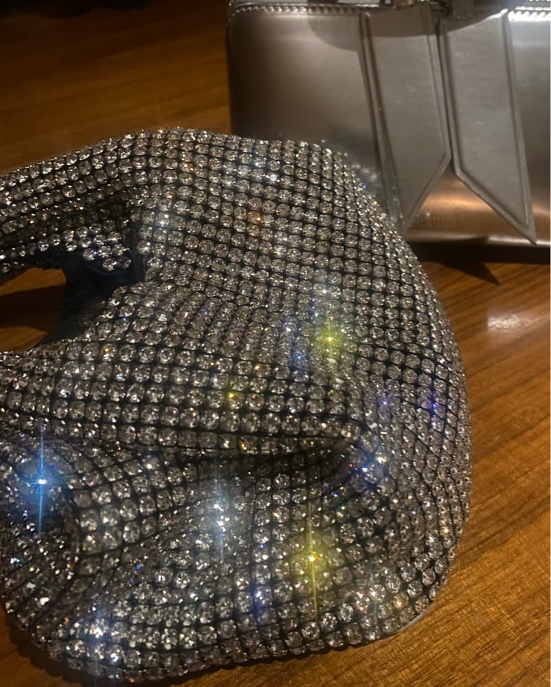 Dazzling Crystal Rhinestone Embellished Clutch Bag - Image 4