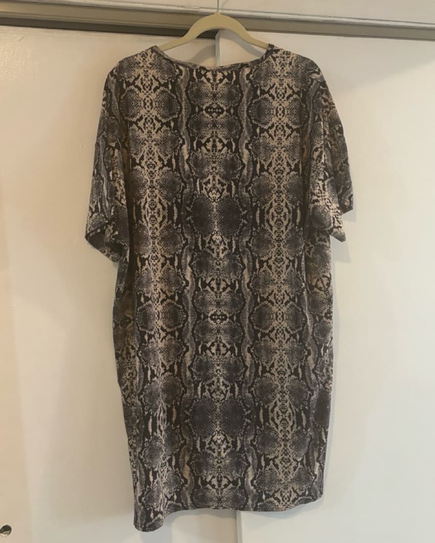 Snakeprint Shift Dress - Image 1
