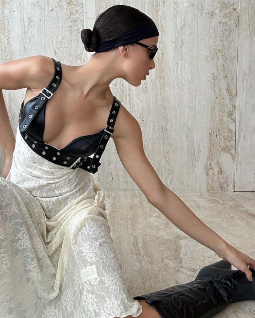Belt Bodice Midi Dress  - Image 4