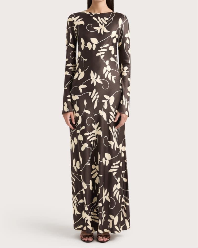 Faithfull The Brand Brown Backless Dress - Image 5