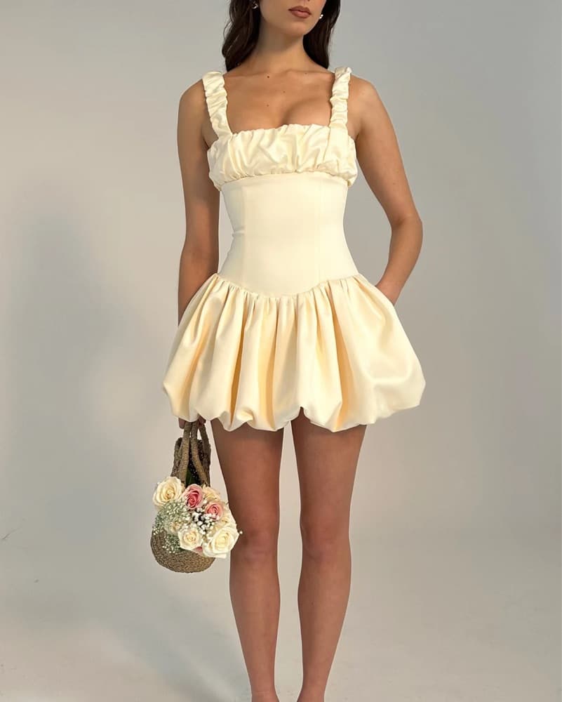 Ruffled Pastel Mini Dress - Image 2