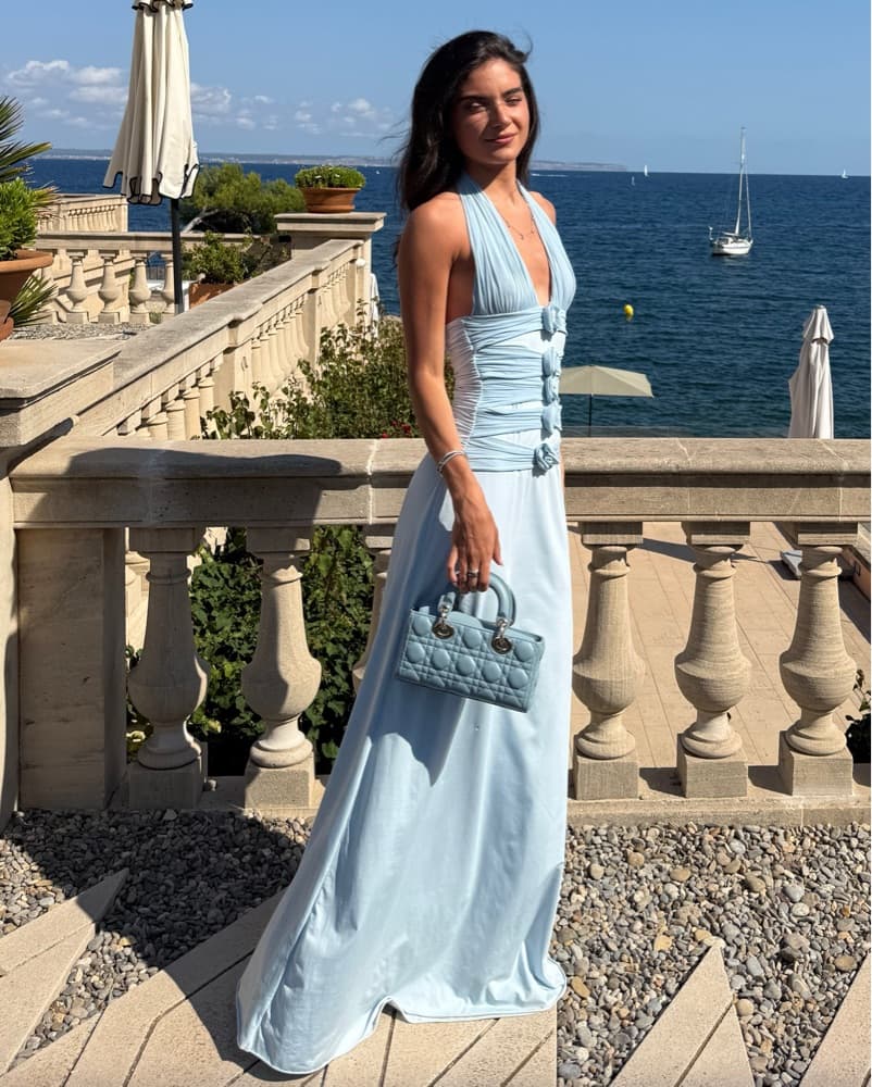 Maygel Coronel Baby Blue Halter Dress - Image 2