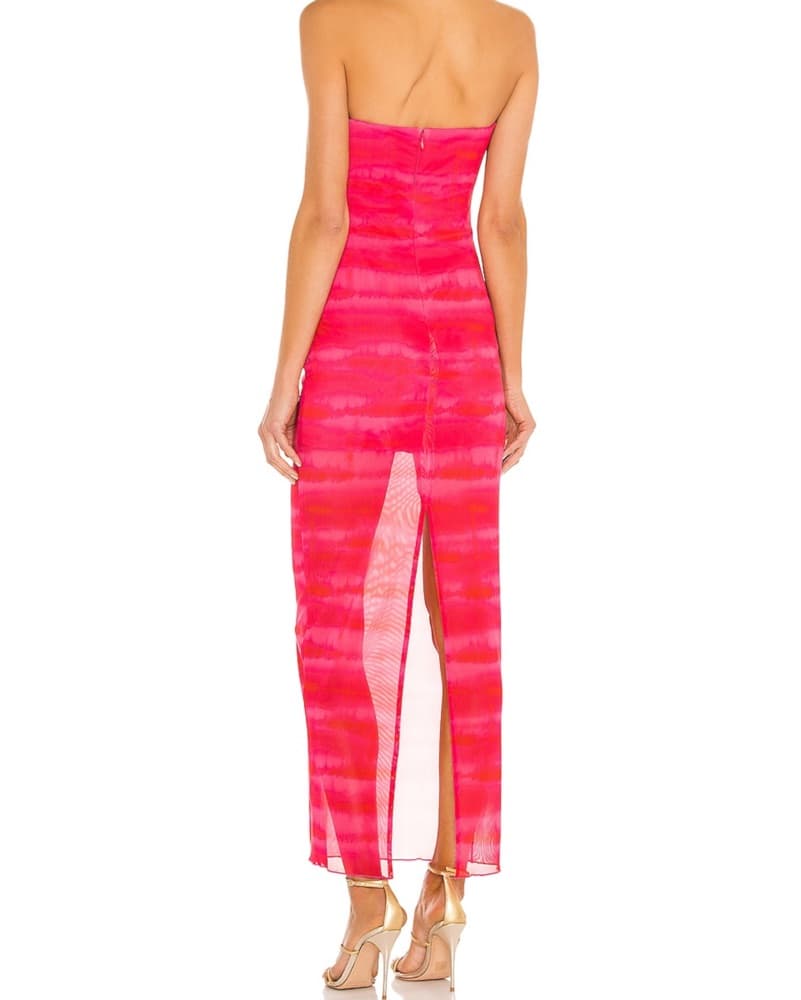 Hours revolve Strapless Pink Dress - Image 3