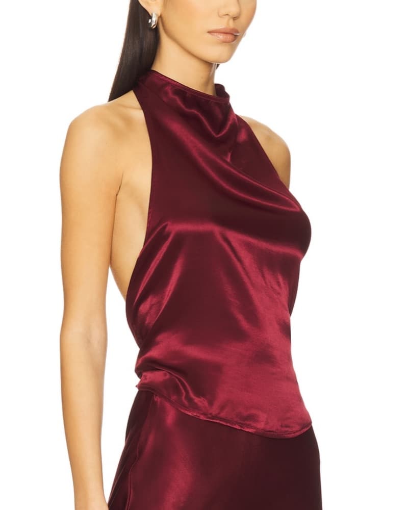 Ruby Satin Halter  - Image 2