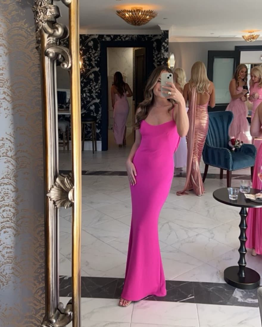 Damn Gina Dress In Electric Pink  - Image 2
