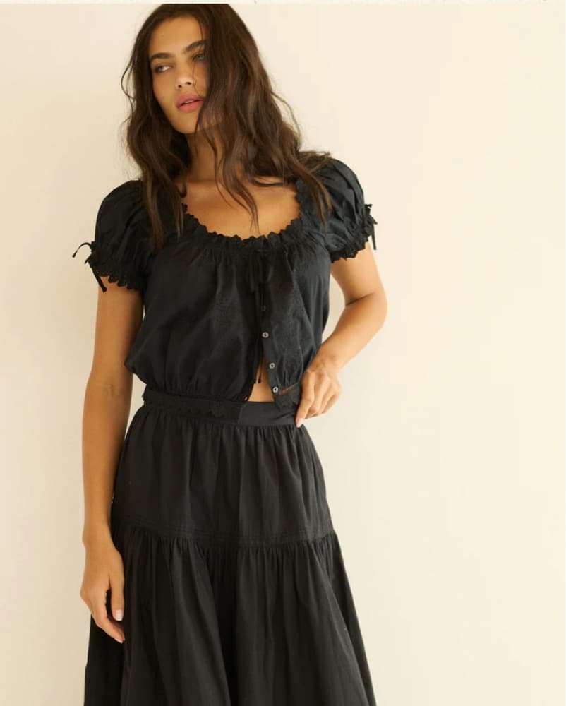 Doen Nera Top In Black  - Image 1