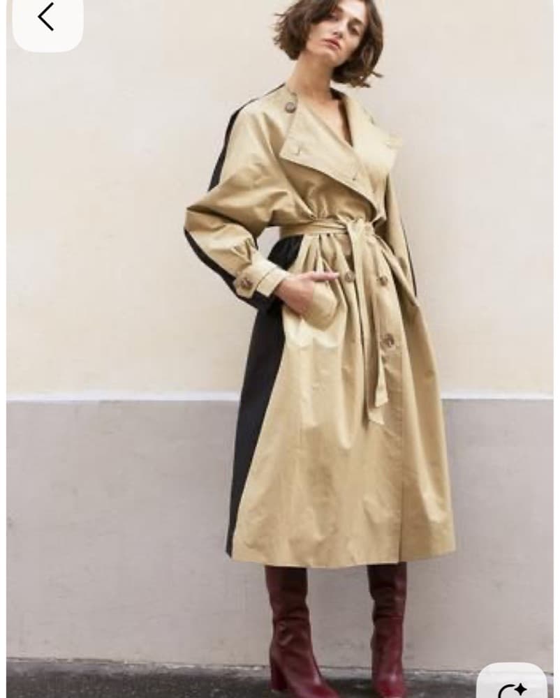 FRANKIE SHOP Two-Tone Trench Coat - Image 2