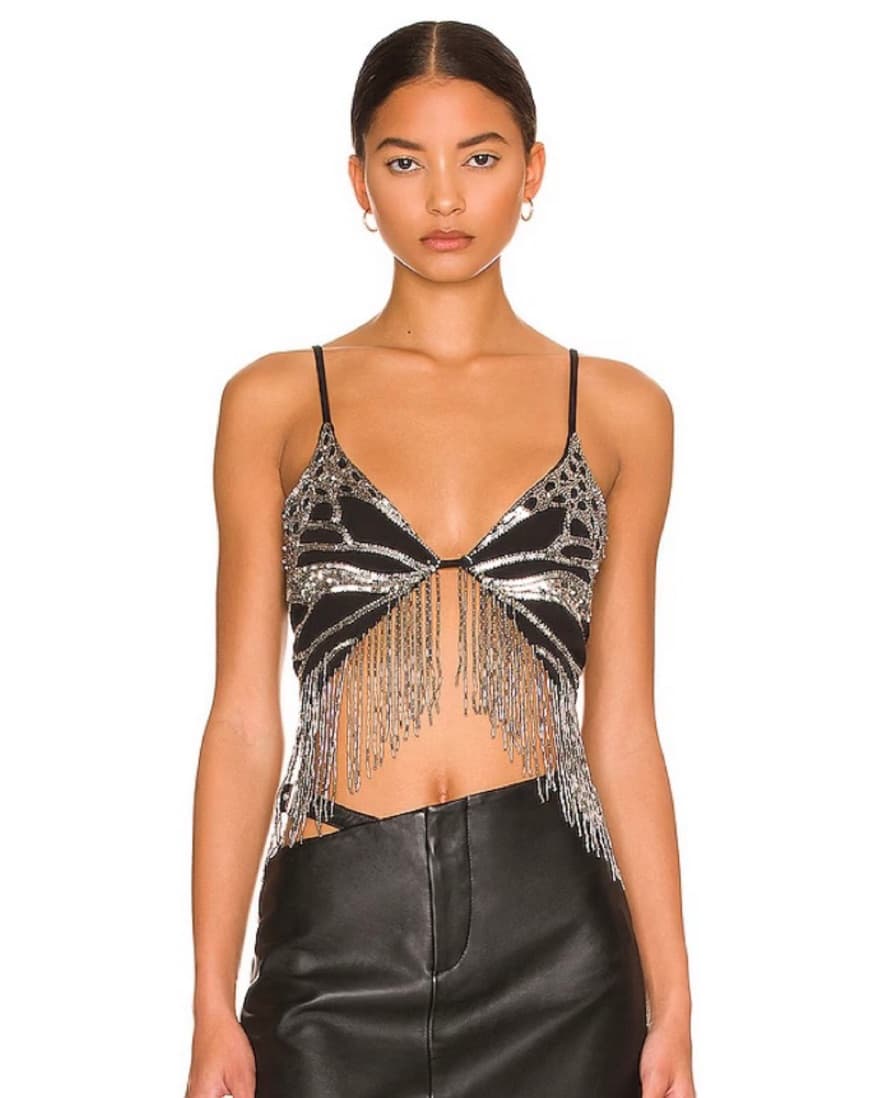 Festival Silver Chrome Butterfly Top - Image 1