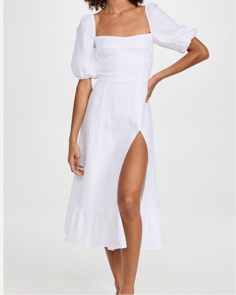 Reformation Belgium Linen Midi Dress  - Image 1