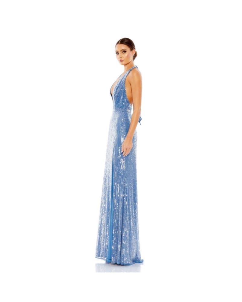 Mac Duggal Leena Sequined Halter Gown - Image 4