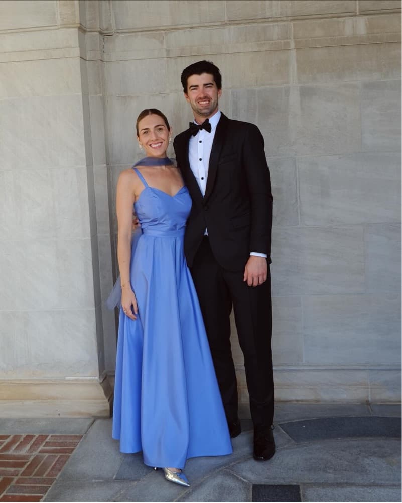 Vintage Periwinkle Taffeta Gown  - Image 1