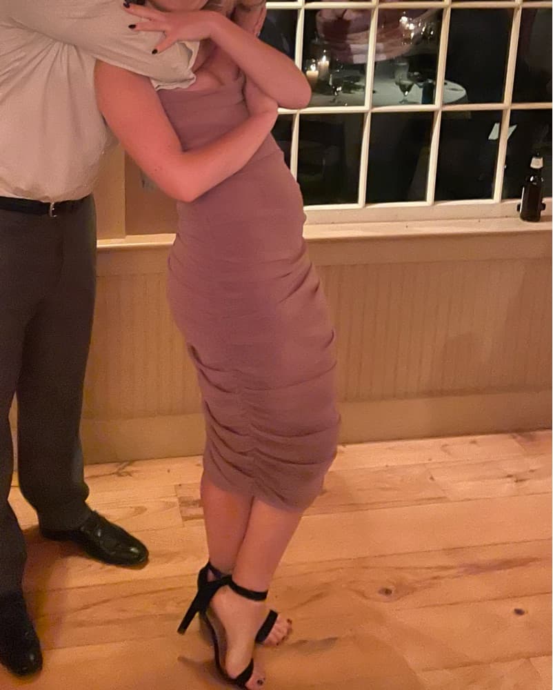 Elegant Ruched Midi Dress from Revolve - Image 2