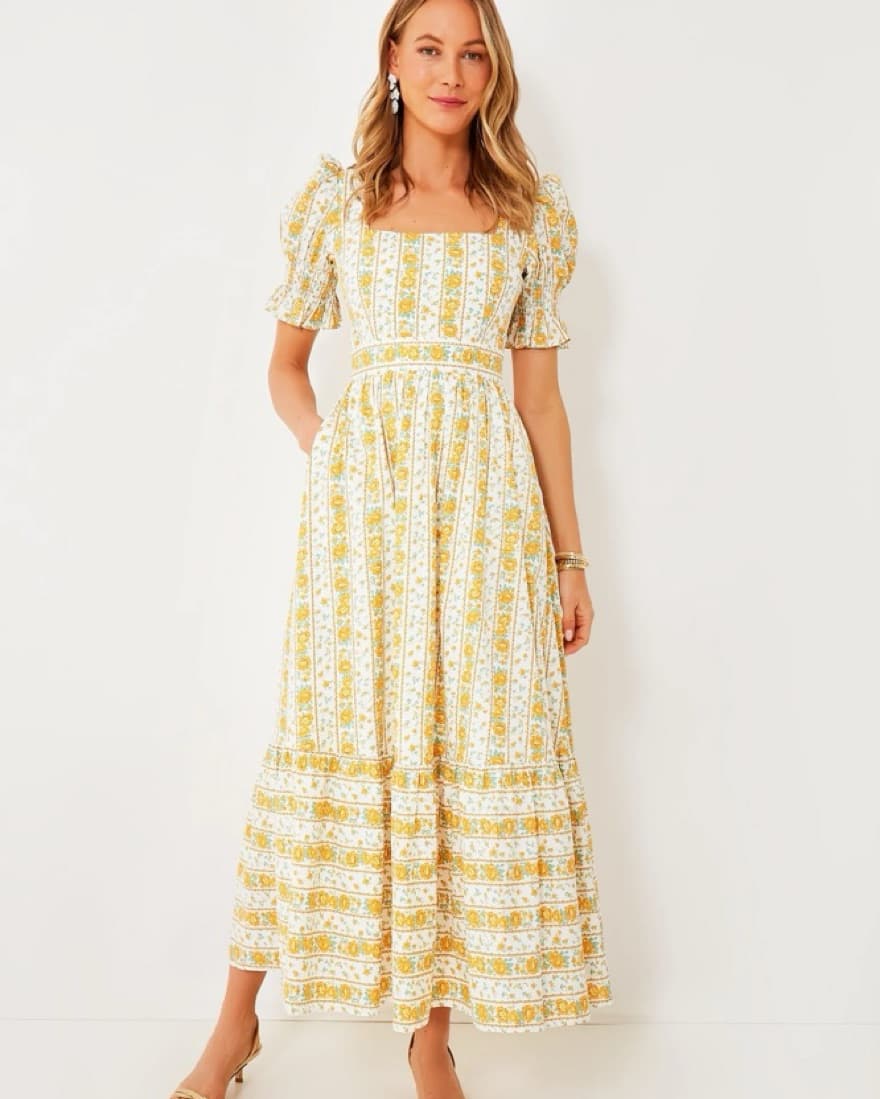 Tuckernuck Yellow / White Dress  - Image 1