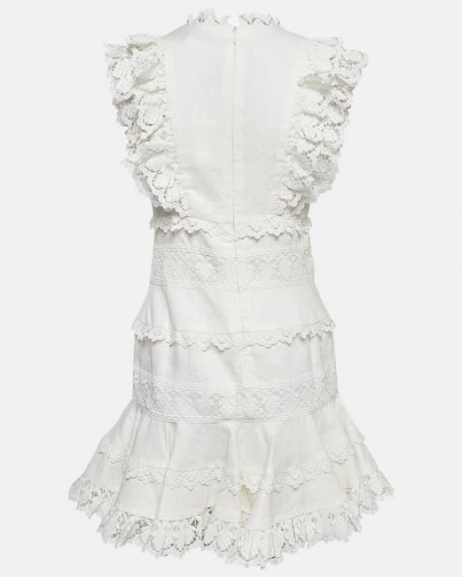 Zimmerman White Linen Dress - Image 2