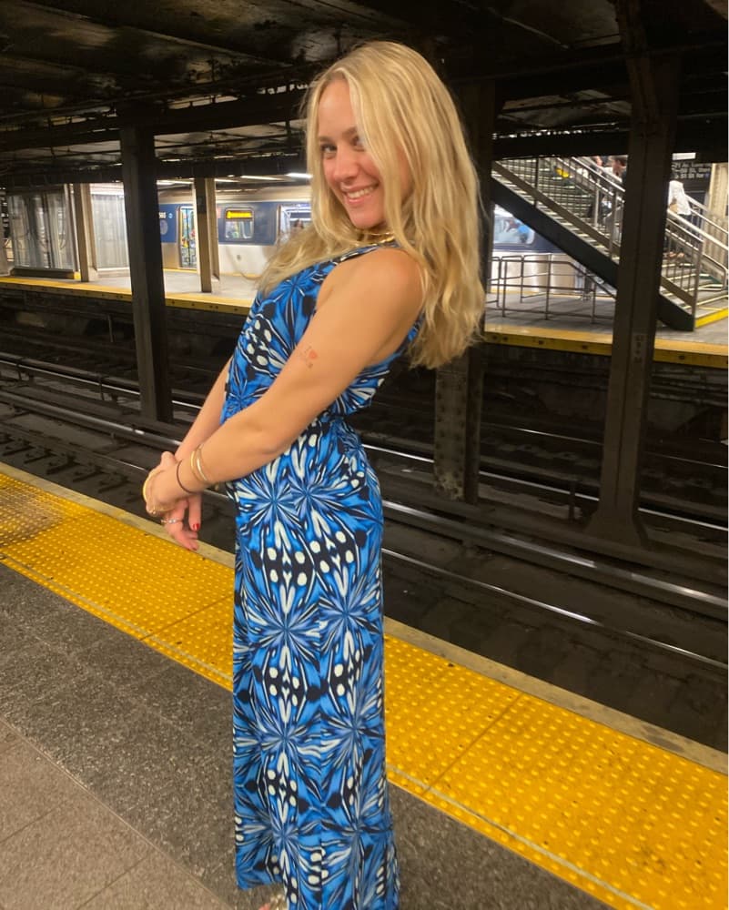 Vibrant Blue Maxi Dress - Image 2