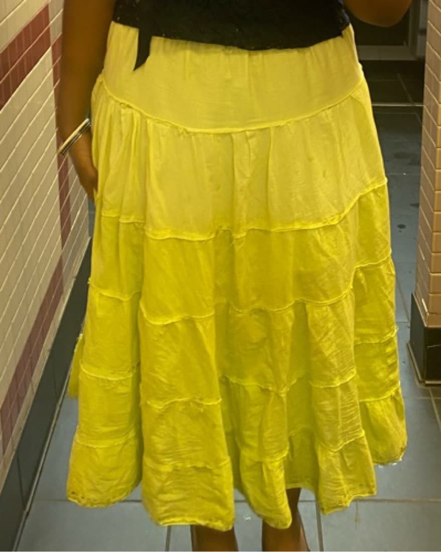 Green Boho Maxi Skirt - Image 1