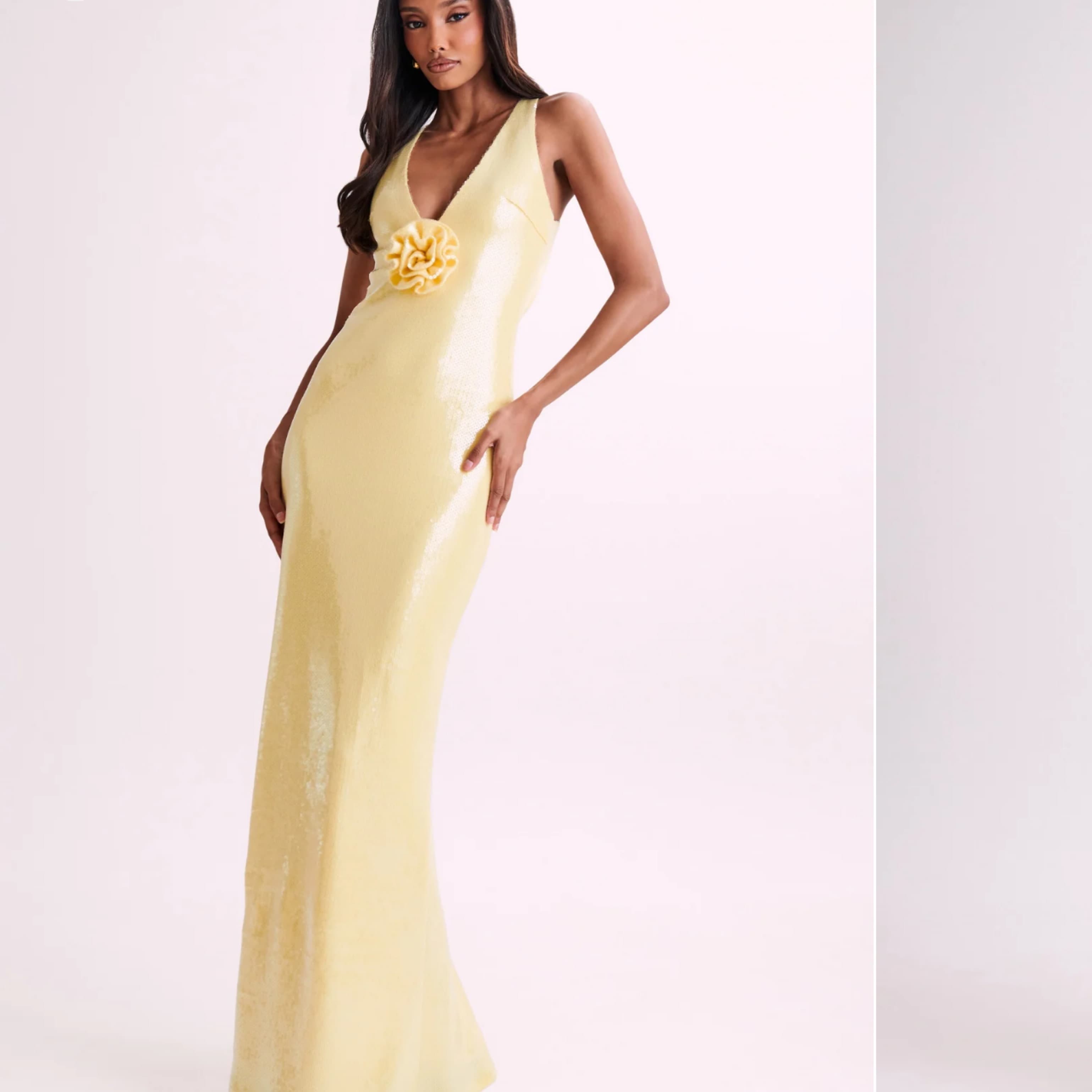 Meshki Yellow Sequin Gown - Image 1