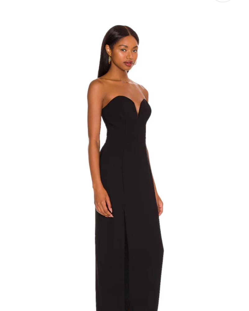 Amanda Uprichard Cheri Gown In Black  - Image 2