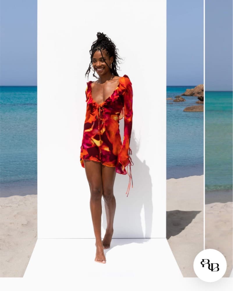 Rat and boa sheer Dress - Image 4