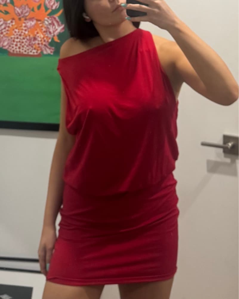 Red Reformation Mini Dress  - Image 3