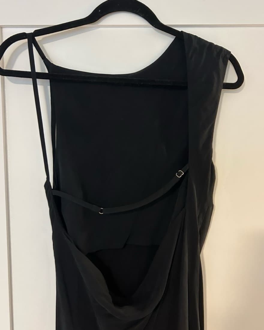 St. Agni Asymetric Strap Slip Dress - Image 3