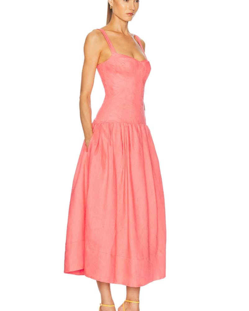 Nicholas Makenna Drop Waist Midi Dress - Image 4