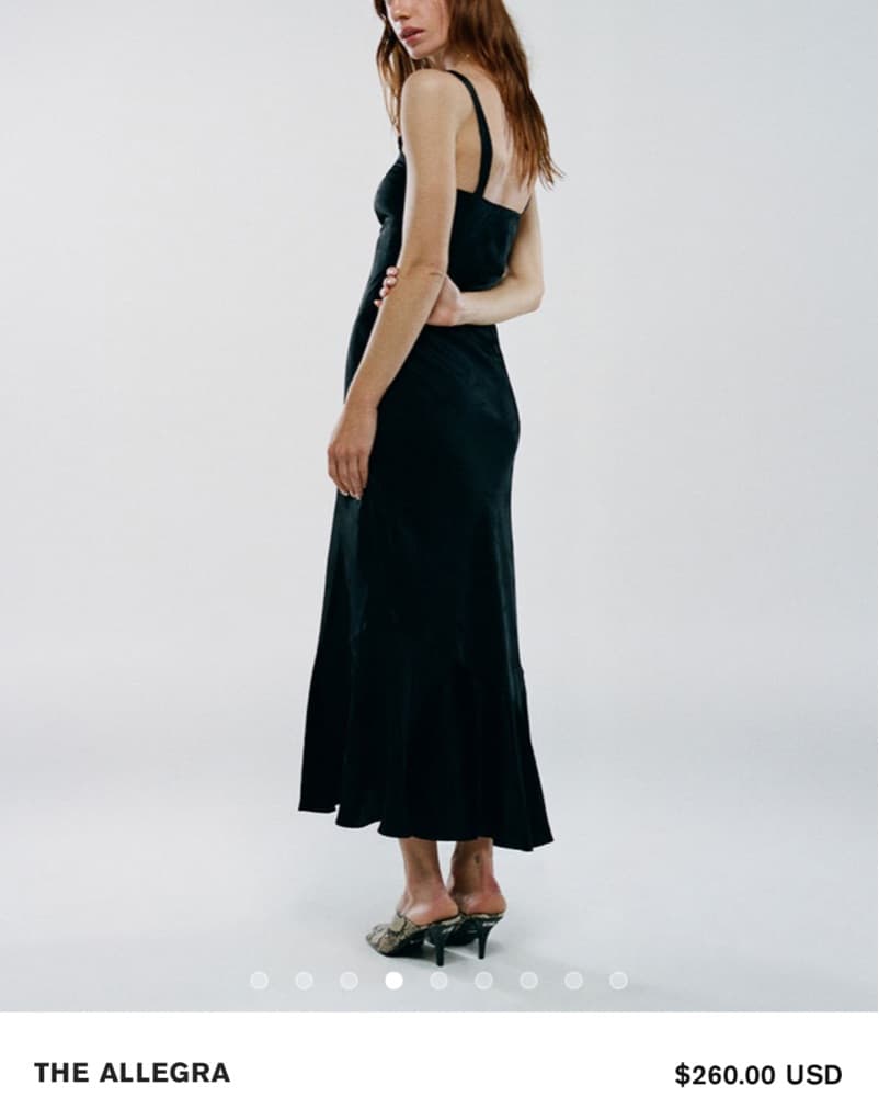 Realisation Par Black Satin Dress - Image 3