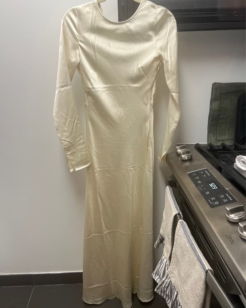 We Wore What Cream Backless Gown  - Image 1