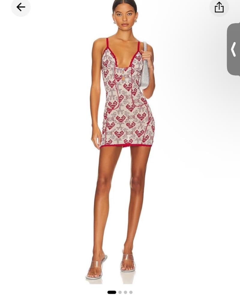 Vibrant Heart-Patterned Mini Dress - Image 2