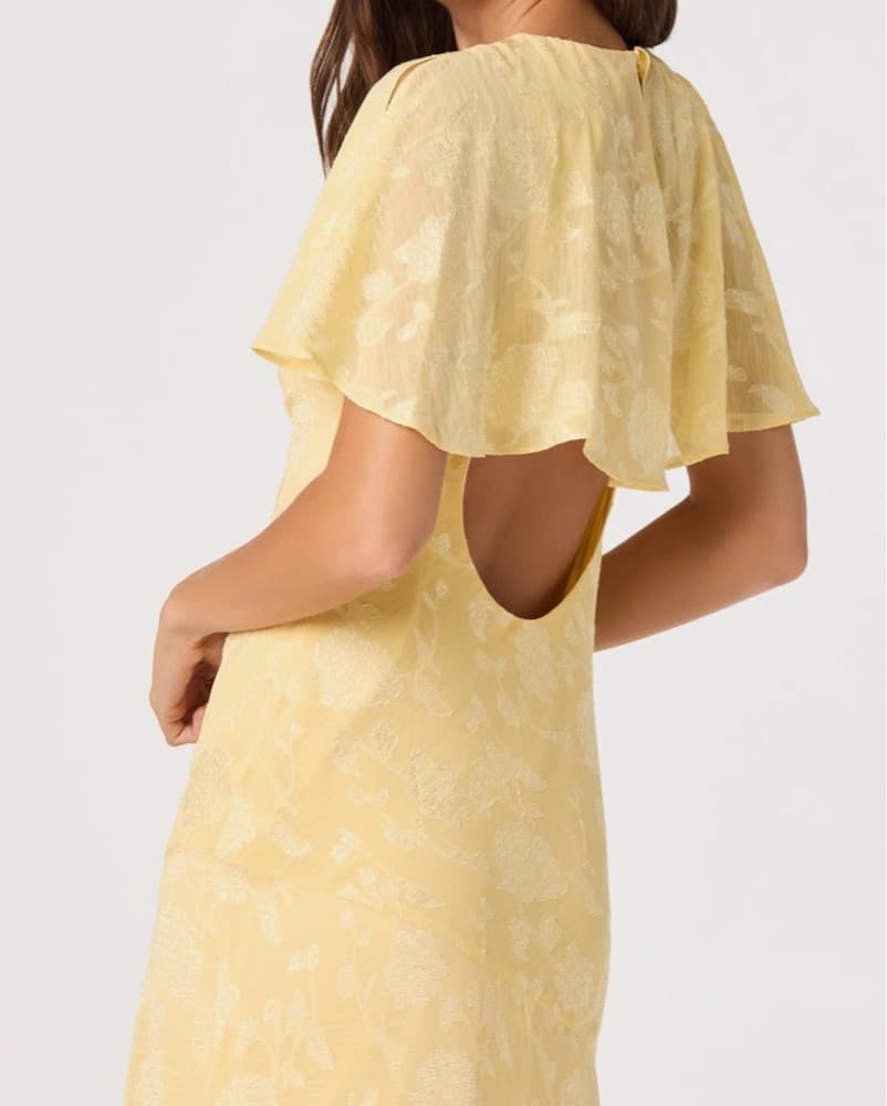 ASTR the Label Yellow Floral Midi Dress - Image 5