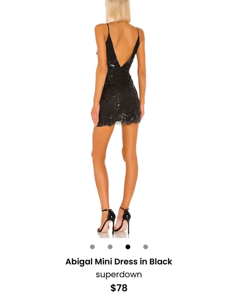 Revolve Black Sequin Mini Dress - Image 2