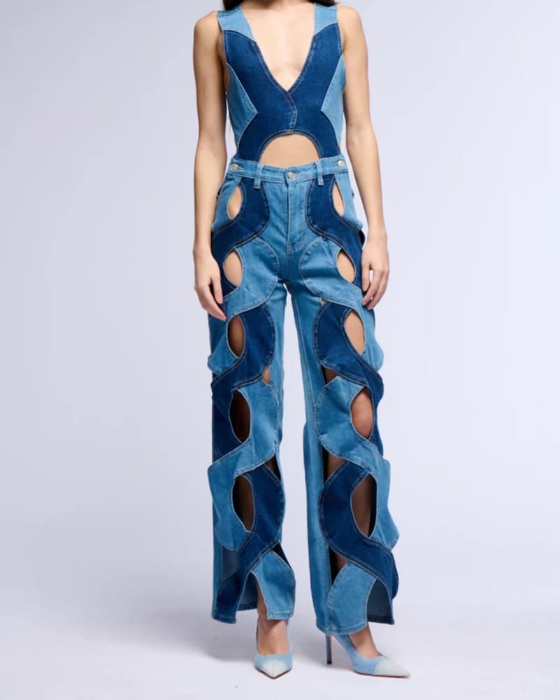 Denim Jumpsuit - Image 1