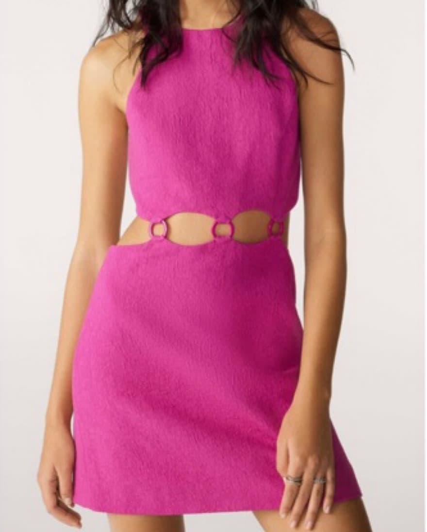 Ba&sh Pink Cutout Mini Dress - Image 1